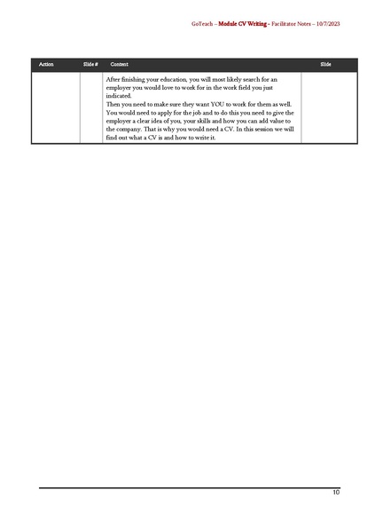 File:GoTeach CV WRITING SKILLS Facilitator Notes.pdf