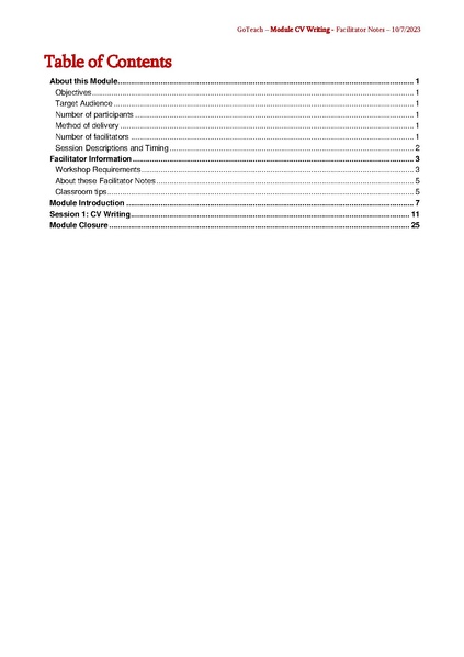 File:GoTeach CV WRITING SKILLS Facilitator Notes.pdf