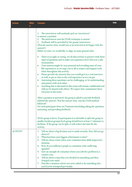 File:GoTeach INTERVIEW SKILLS Facilitator Notes.pdf
