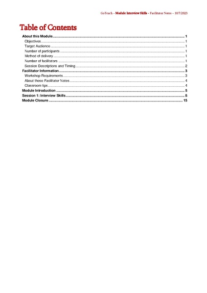 File:GoTeach INTERVIEW SKILLS Facilitator Notes.pdf